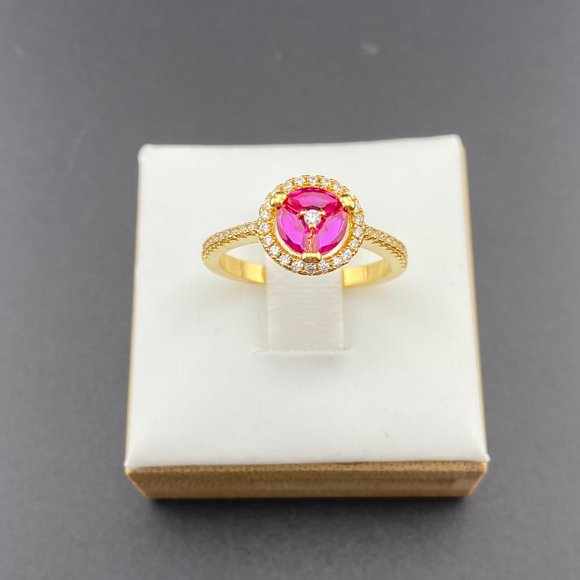 Center Light 18k Gold Plated Ring - Picture 1 of 6